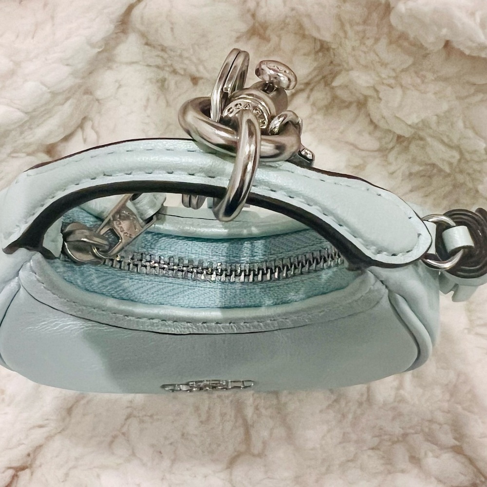 Coach Mini Leather Bag Keychain / Coin Pouch Charm – NWT - Picture 3 of 6